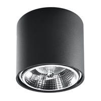 LED DECKENLEUCHTE Aluminium Schwarz - Schwarz, Metall (12/12/11cm)