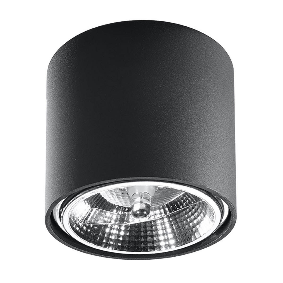 LED DECKENLEUCHTE Aluminium Schwarz - Schwarz, Metall (12/12/11cm)