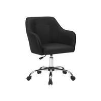 BÜROSTUHL SCHREIBTISCHSTUHL - Schwarz, Leder (69/93/65cm) - Hansiro