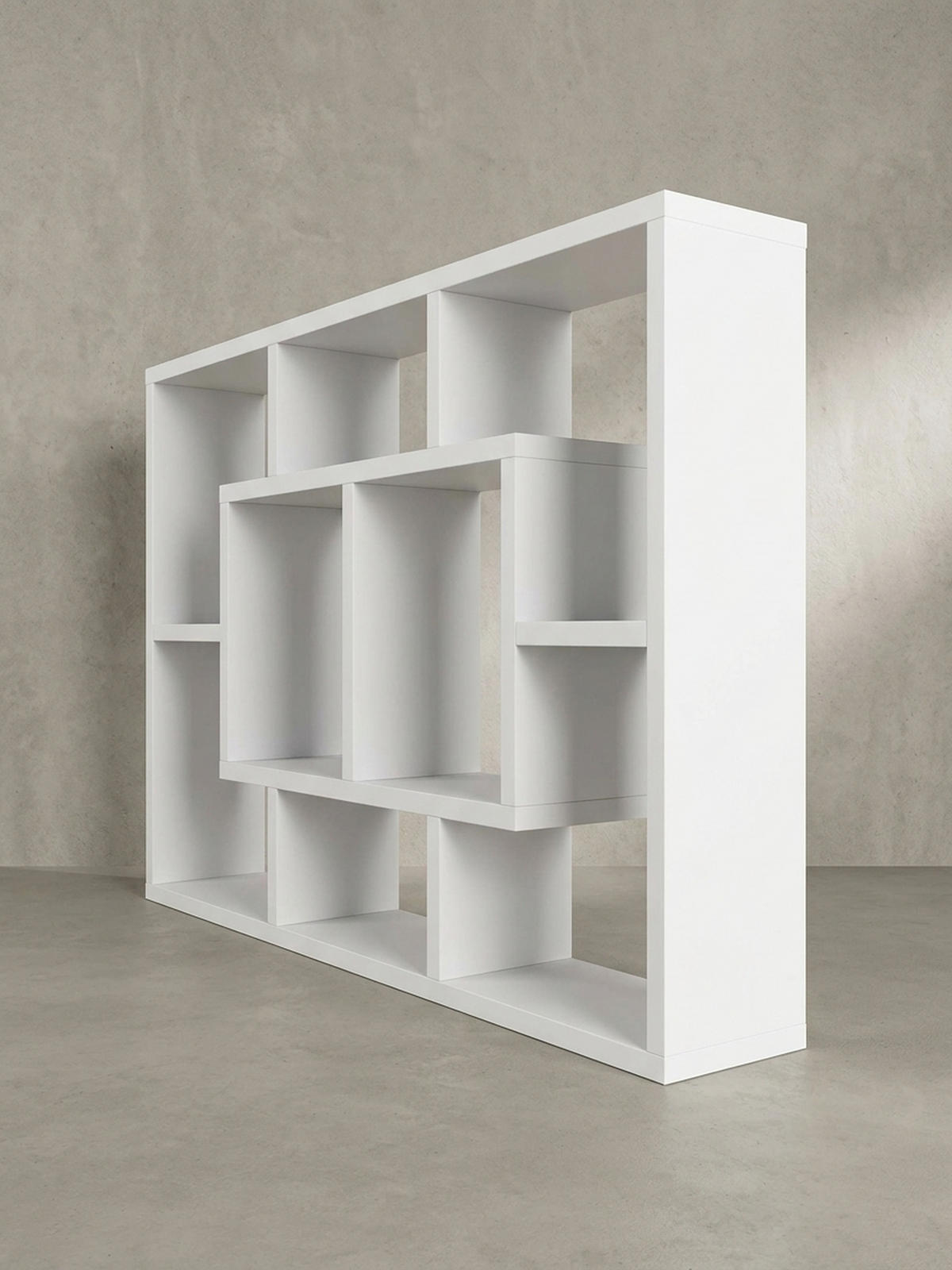 WANDREGAL RUR MDF Melaminbeschichtet Modern, Weiß 85x16x48 cm - Weiß, Holz (85/48/16cm) - KADIMA DESIGN