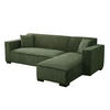 SOFA 3-Sitzer, Khakigrün - Grün, Textil (160/247cm) - Oviala