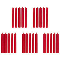 STABKERZE (25er Set) Rainbow - Rot, Paraffin (2.2/18/2.2cm) - Butlers