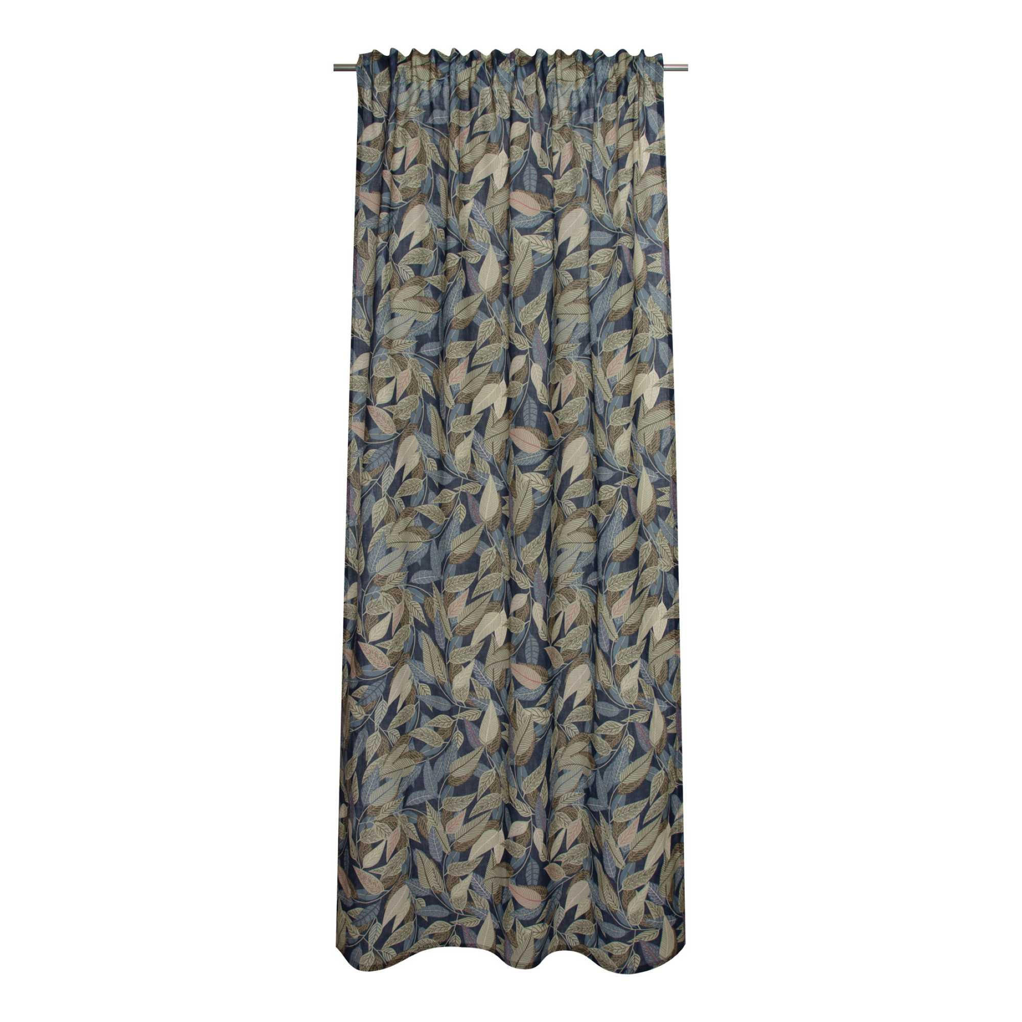 HALBTRANSPARENTER SCHLAUFENVORHANG MACY - Blau, Textil (130/0.5/250cm) - Esprit