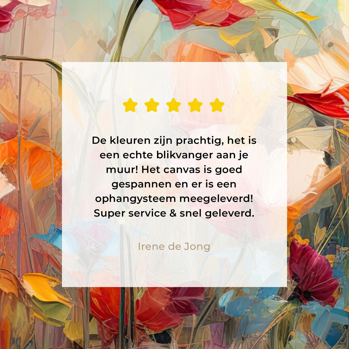 LEINWANDBILD Blumen - Aquarell - Kunst - Botanisch - Natur 90x90 cm - Orange, Textil (90/90cm) - MuchoWow