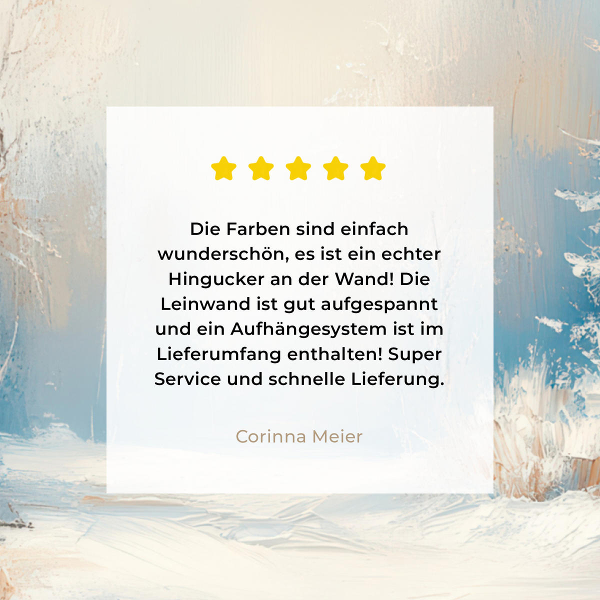 LEINWANDBILD Wald - Winter - Natur - Abstrakt - Schnee 50x50 cm - Weiß, Textil (50/50cm) - MuchoWow