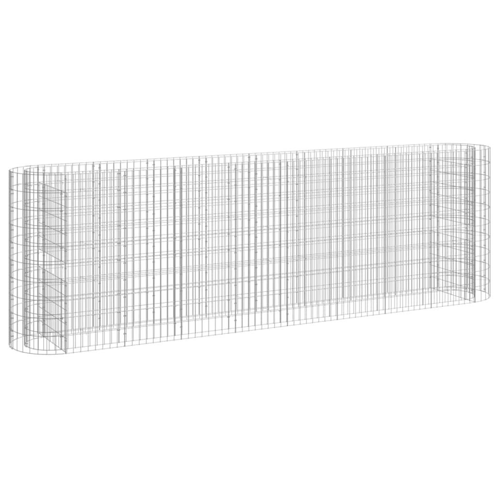 GABIONEN-HOCHBEET Verzinktes Eisen 330x50x100 cm - Silberfarben, Metall (330/100/50cm)