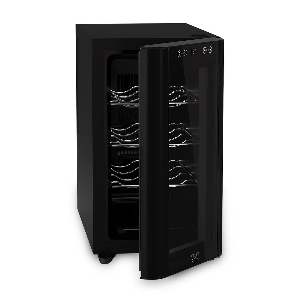 WEINKÜHLSCHRANK CAVSB8 Schwarz, für 8 Flaschen , Kapazität 23L - Schwarz, Metall (17.6/35.6/32cm) - Les Petits Champs