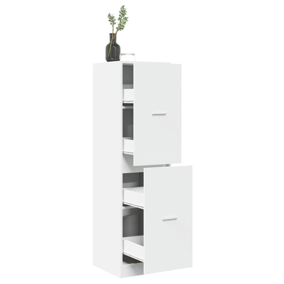 APOTHEKERSCHRANK Weiss 40/41/144,5 Cm Holzwerkstoff - Weiß, Holzwerkstoff (41/144.5/40cm) - vidaXL