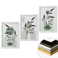 WANDBILDER 3er-Set - 40x60 cm Weißer Rahmen - Boho-Pflanzenkompositionen - Weiß, Kunststoff (40/60cm) - ArtPrintCave