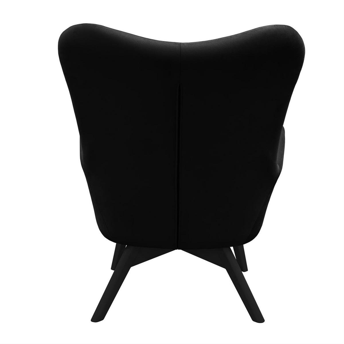 SESSEL SAND mit schwarzen Beinen - Schwarz, Textil (80/105/86cm) - Lookway