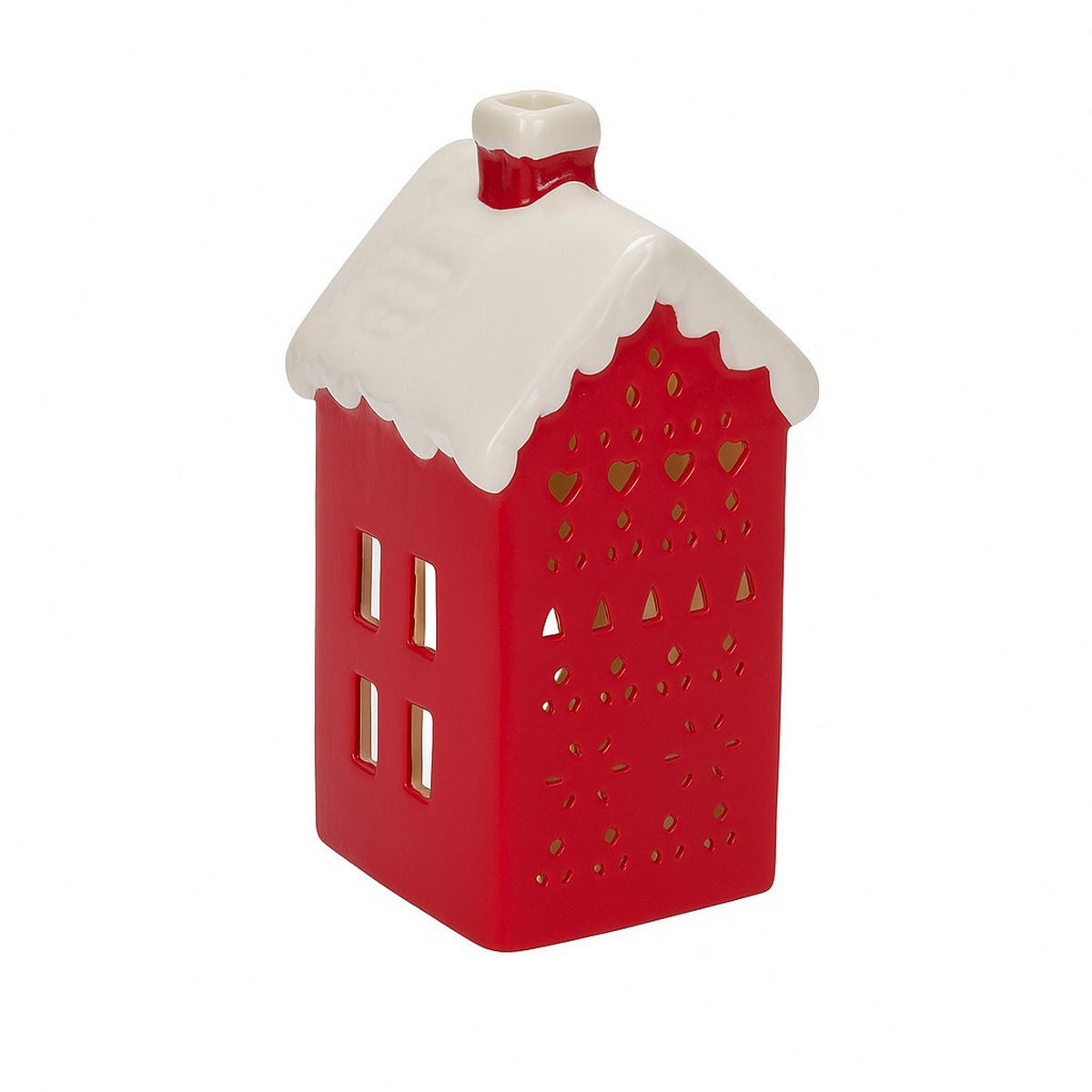 HAUSLAMPE LED 15 cm - Rot, Keramik (6/15/6cm) - Home Styling Collection