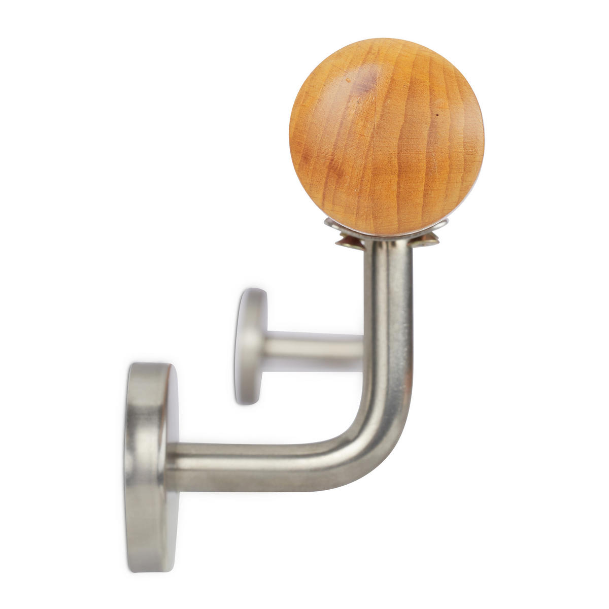 HANDLAUF - Hellbraun, Holz/Metall (100/4.2/4.2cm) - Relaxdays