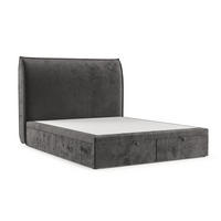 POLSTERBETT Tuvalu mit Stauraum 180/200 cm Stahl im Lotta Stoff - Schwarz/Graphitfarben, Holz/Holzwerkstoff (180/200cm) - AltaBeds