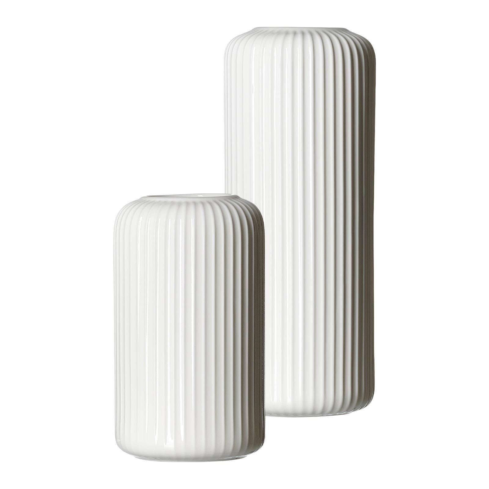 VASEN-SET Nora weiß 2er Set - Weiß, Keramik (1cm) - Ritzenhoff Breker