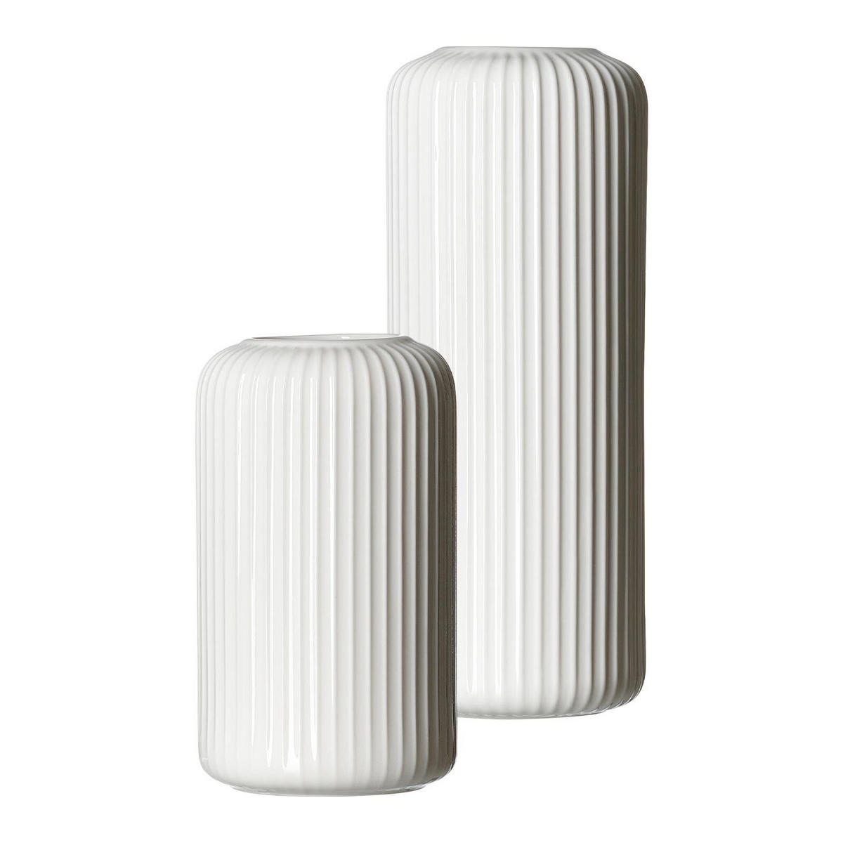 VASEN-SET Nora weiß 2er Set - Weiß, Keramik (1cm) - Ritzenhoff Breker