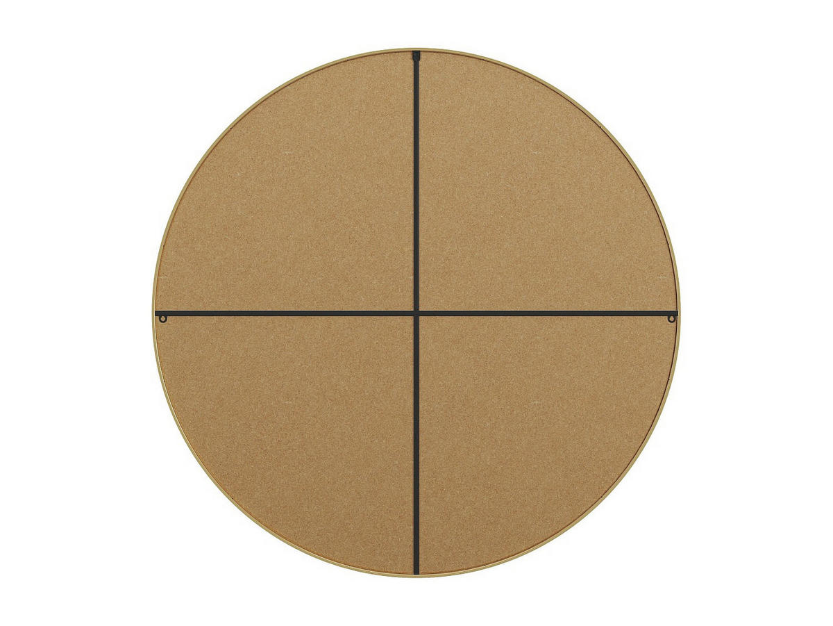 GROSSER Wandspiegel rund - Metall - 150 cm - Goldfarben - RONDIA - Goldfarben, Holz (150/150/4cm) - Vente-Unique