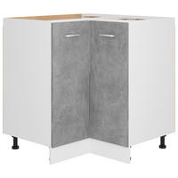 ECKUNTERSCHRANK Lyon Betongrau 75,5/75,5/81,5 Cm Holzwerkstoff - Hellgrau, Holzwerkstoff (75.5/81.5/75.5cm) - vidaXL