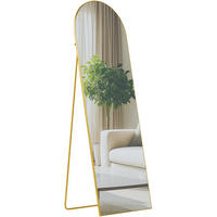 STANDSPIEGEL Malaga Glas Gold glanz Ganzkörperspiegel - Goldfarben, Glas (50/150/3cm) - DELUKE