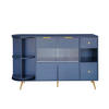 SIDEBOARD blau 130/40/65 cm - Blau, Holzwerkstoff (40/65/130cm) - Urban Meuble