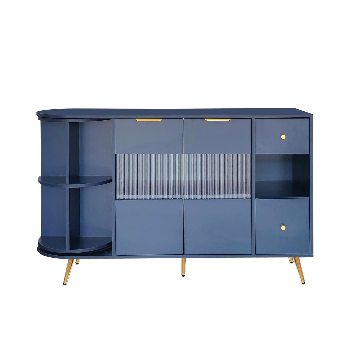 SIDEBOARD blau 130/40/65 cm - Blau, Holzwerkstoff (40/65/130cm) - Urban Meuble