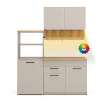 JEDNOTKOVÁ KUCHYNĚ Egbert Greige - medově dubová/šedobéžová, kompozitní dřevo (160/81.6/60cm) - Vicco