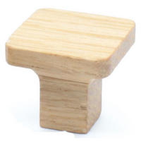 MÖBELKNOPF Eiche massiv, Holzknopf eckig, Schrankknauf Holz - Naturfarben, Holz (2.4/2.2/2.4cm)