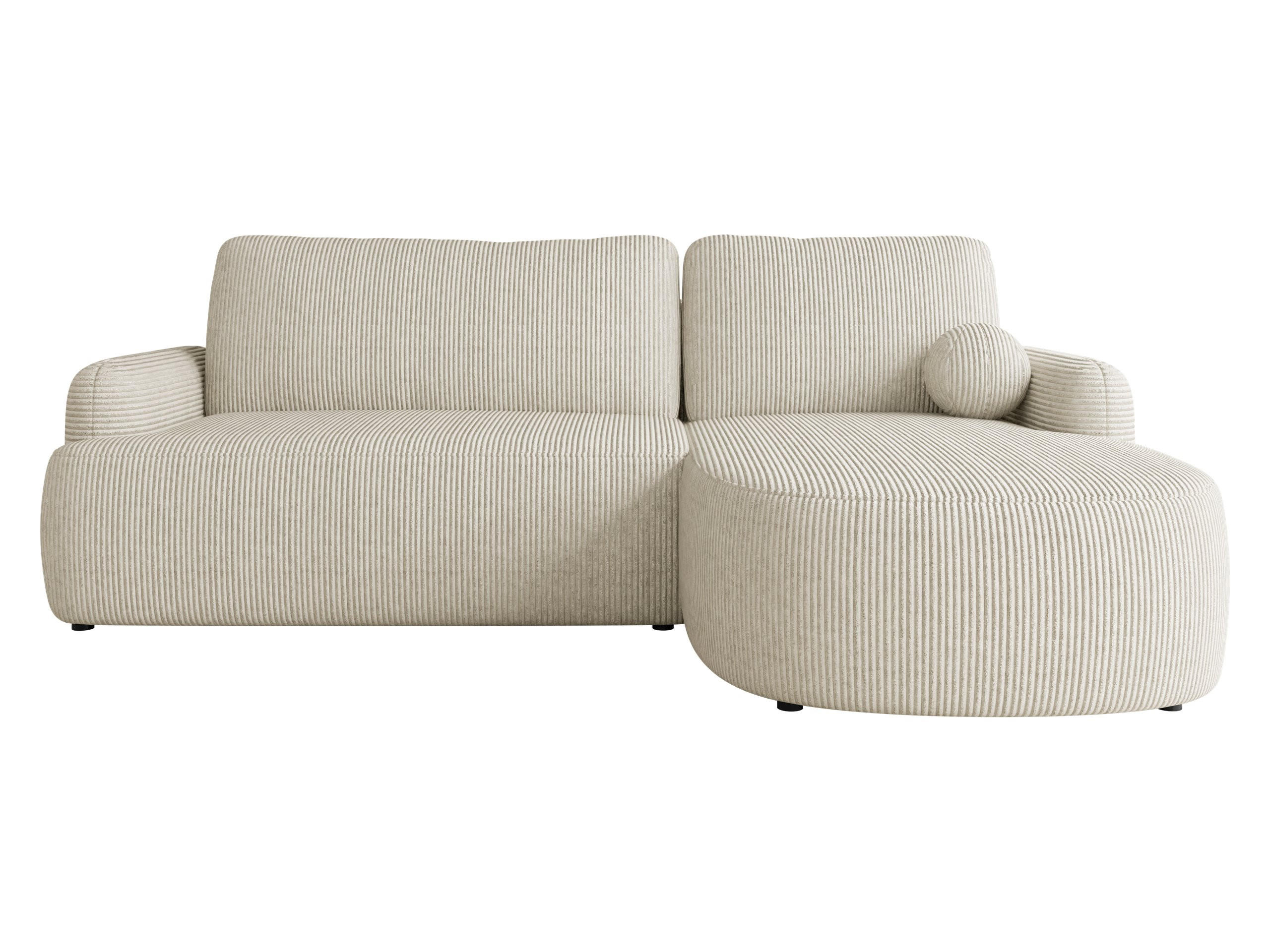 ECKSOFA Loridu Cord, Seite: Rechts - Schwarz/Naturfarben, Holz/Kunststoff (250/174cm) - MIRJAN24