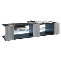 LOWBOARD Movie Fronten in Avola-Anthrazit - Anthrazit, Holzwerkstoff (135/30/39cm) - Vladon