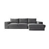 ECKSOFA Der Klassiker Recamiere rechts - Anthrazit, Textil (280/190cm) - Mokebo