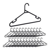 24XVEŠIAKY na šaty - čierna, plast (0.5cm) - Relaxdays