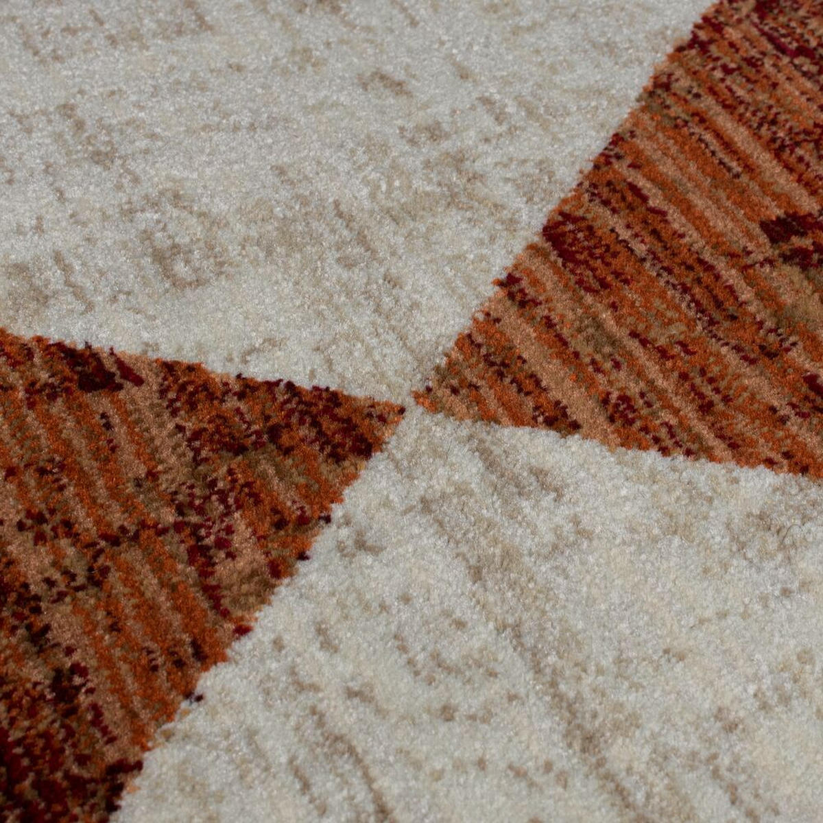 TEPPICH mit Fransen OGMORE, geometrisch, Rot-Blau, 80 x 154 cm - Rot, Textil (80/154cm) - KADIMA DESIGN