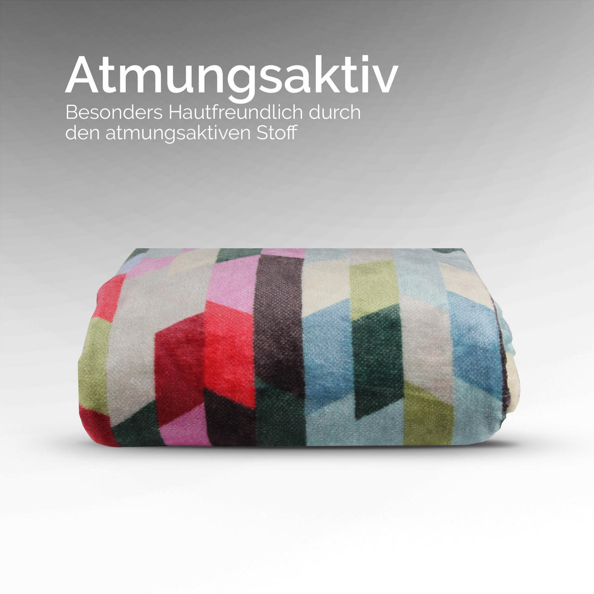 WOHNDECKE 150x200cm Design - Trapez - Türkis/Multicolor, Textil (150/200cm) - Bestlivings