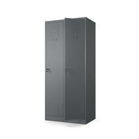 MEHRZWECKSCHRANK 2-türig aus Metall Anthrazit 80x180x50cm - Anthrazit, Metall (80/180/50cm) - Muralo
