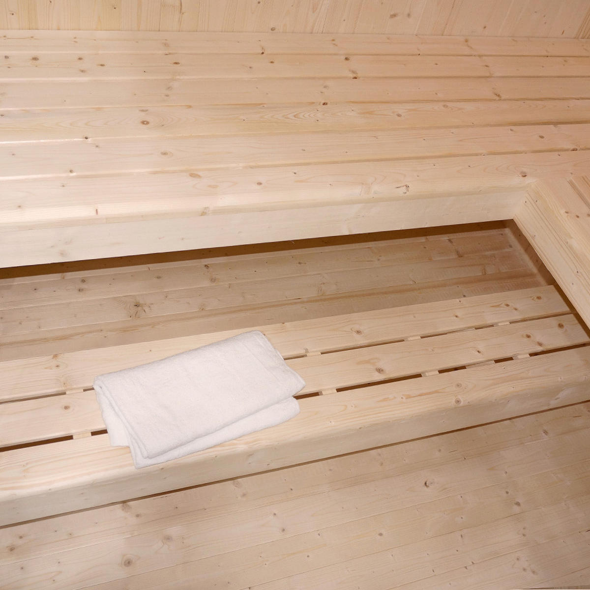 TRADITIONELLE SAUNA SHADOW BIG XL - XL BIG - Naturfarben, Holz (200/190/200cm) - Home Deluxe
