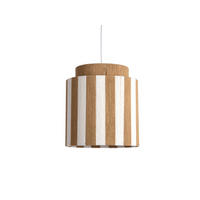 HÄNGELAMPE Vienna Stripes - Natur/Weiß - 33 cm - Multicolor, Textil (30/30/33cm) - Leitmotiv