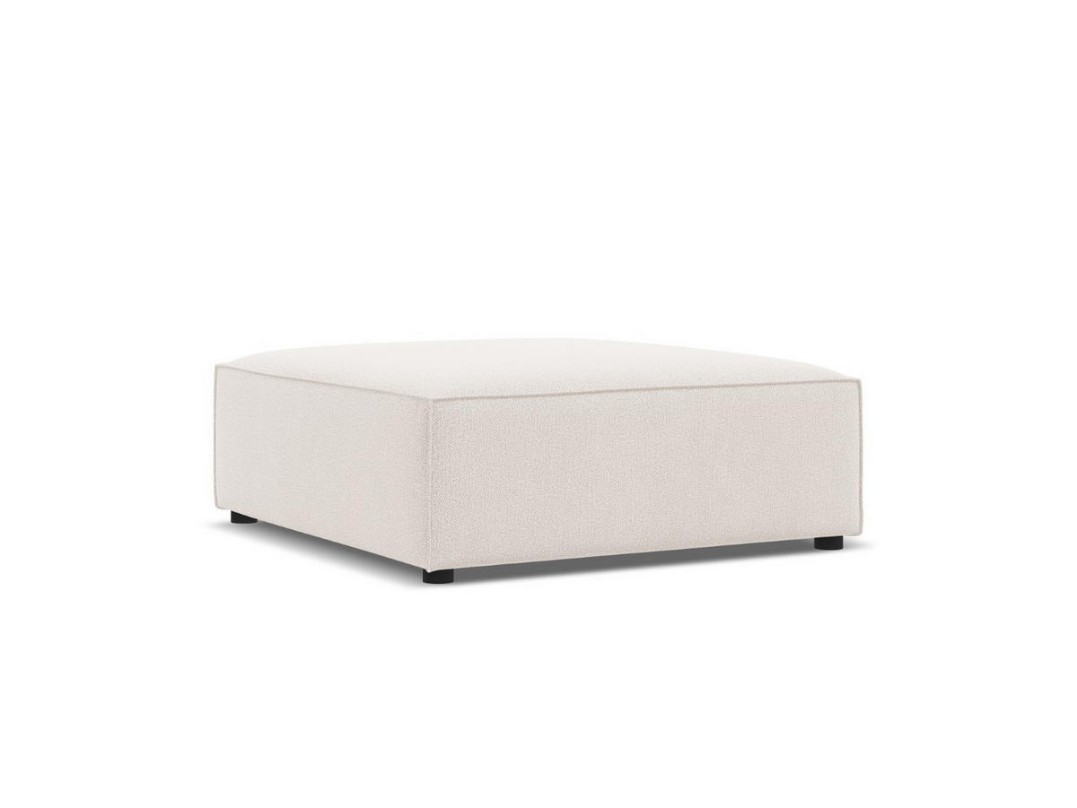 POUF Jodie aus strukturiertem Stoff leichtes beige - Beige, Textil (80/40/102cm) - Micadoni