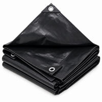 ABDECKPLANE Schwarz wasserdicht 2x3 m - Schwarz, Kunststoff (300/200/0.1cm) - Relaxdays