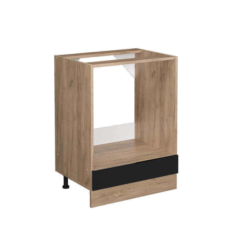 SPISKONVERTERINGSSKÅP R-Line Svart högblank 60 cm utan bänkskiva Svart högglans, Honungsek 81.6/60/46 cm