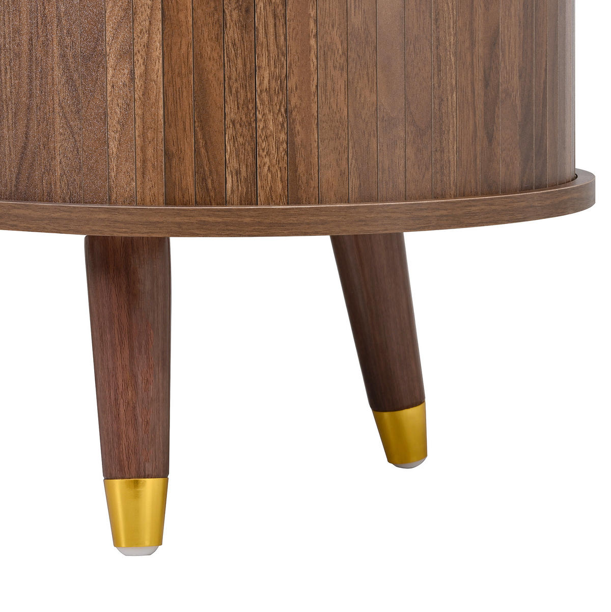 KOMMODE 140/40/79,5 cm aus MDF mit 3D-Maserung und abgerundeten Ecken Nussbaum - Nussbaumfarben, Holzwerkstoff (140/79.5/40cm) - Modenvie