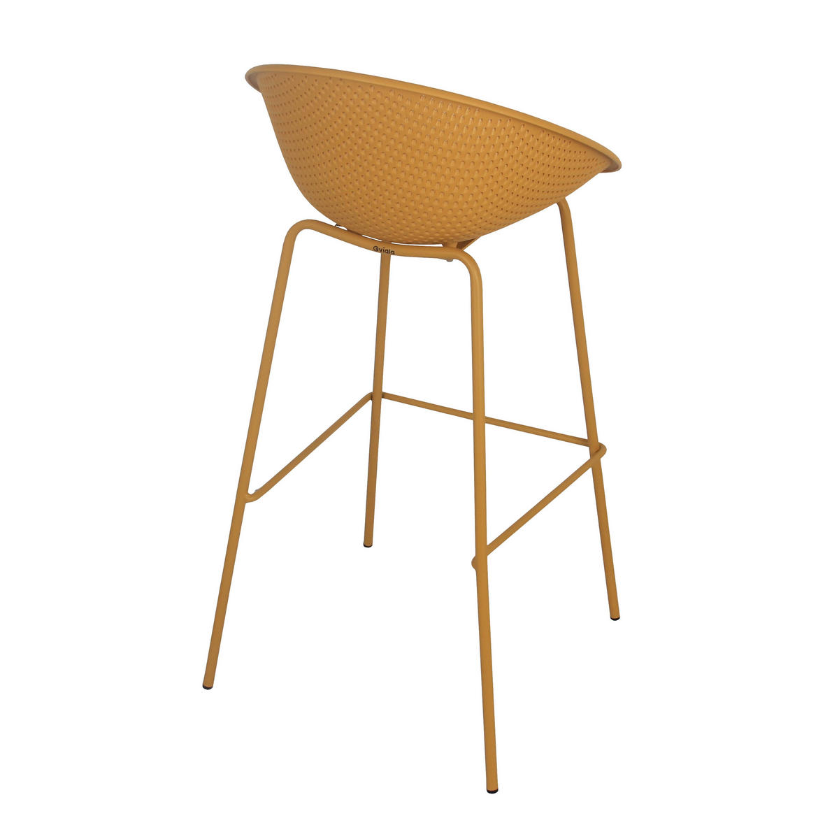 GARTENSTUHL 4-tlg., Gelb - Gelb, Kunststoff (49/50cm) - Oviala