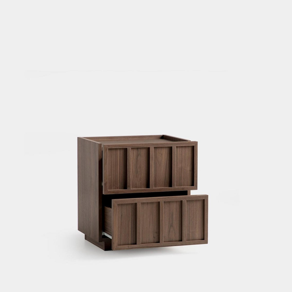 NACHTTISCH 2 SCHUBLADEN Kairo Walnuss 50 cm x 55 cm 2er-Set - Walnussfarben, Holzwerkstoff (50/55/40cm) - Klast Home