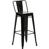 BARHOCKER Mason 96x44x43 cm schwarz - Schwarz, Metall (44/96/43cm) - furnicato