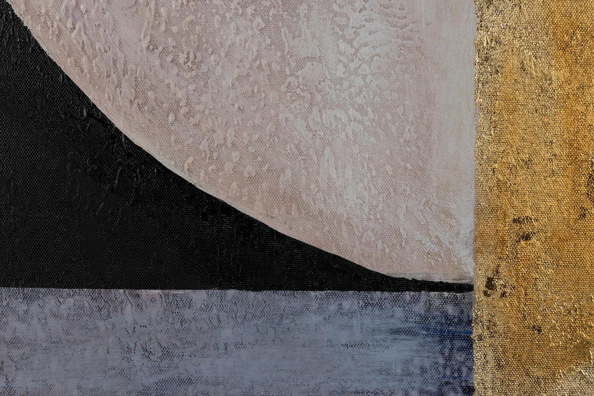 ACRYLBILD HANDGEMALT 80/80 cm - Schwarz/Grau, Holz/Textil (1.3/80cm) - KUNSTLOFT