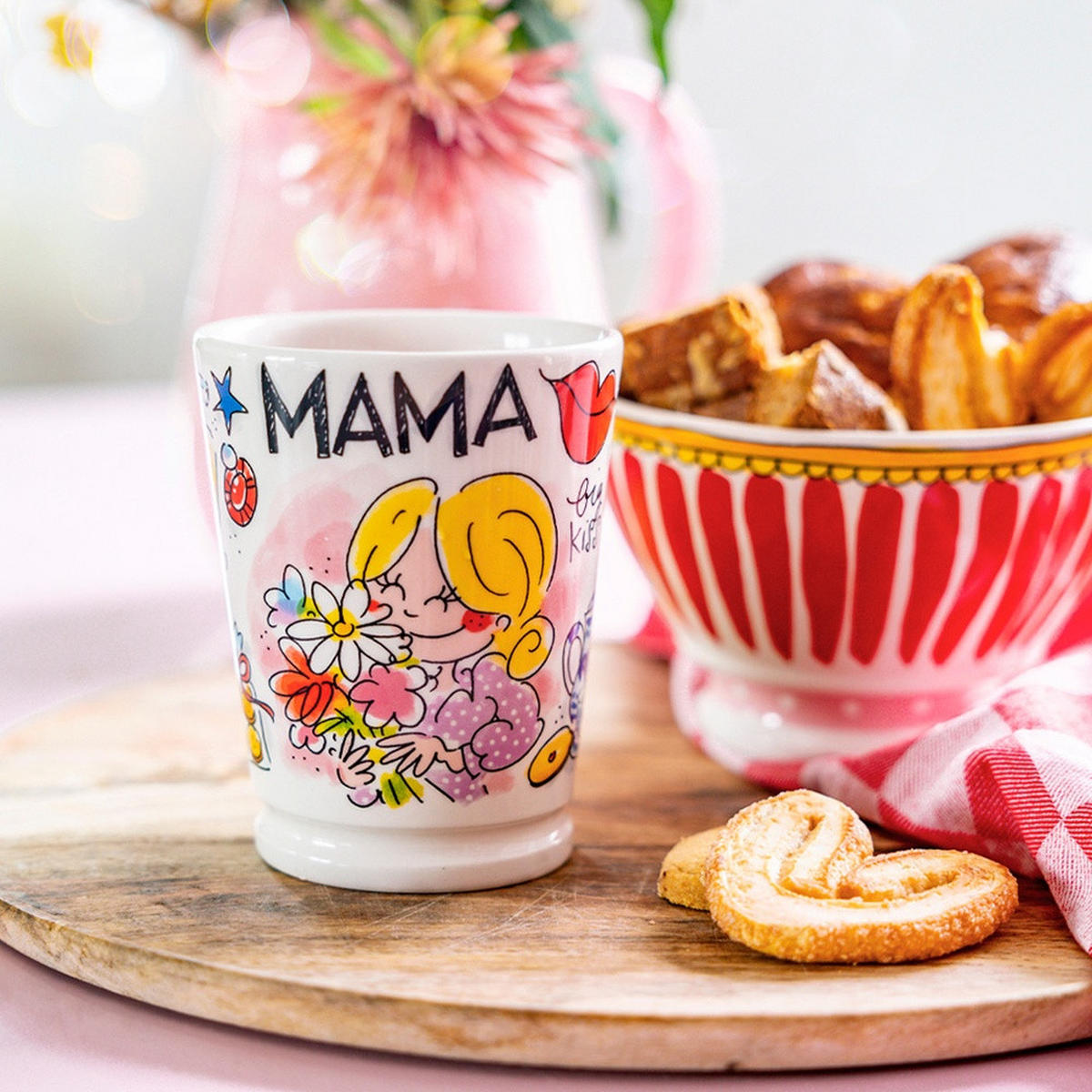 MAZAGRAN-BECHER Mama in Bunt - 500 ml - Multicolor, Keramik (0.5L) - Blond Amsterdam