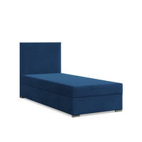 BOXBETT MIT KOPFTEIL 90x200 ZONZA, Blau - Dunkelblau, Textil (90/200cm) - Mebligo