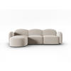ECKSOFA links Blair aus Samt leichtes beige 4 Sitzplätze - Beige, Textil (155/272cm) - Micadoni