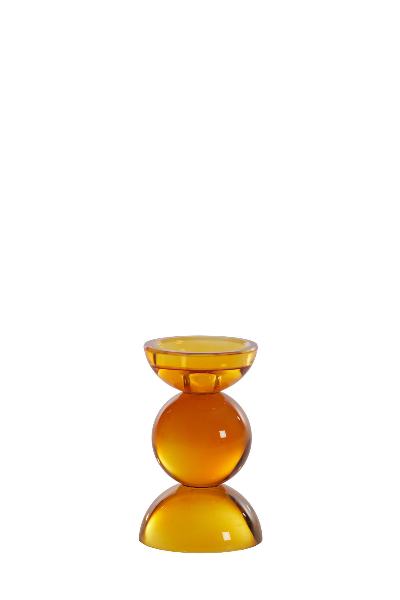 KERZENHALTER Itinga Orange Ø9,5/15,5 cm - Orange, Glas (9.5/15.5/9.5cm) - Light & Living