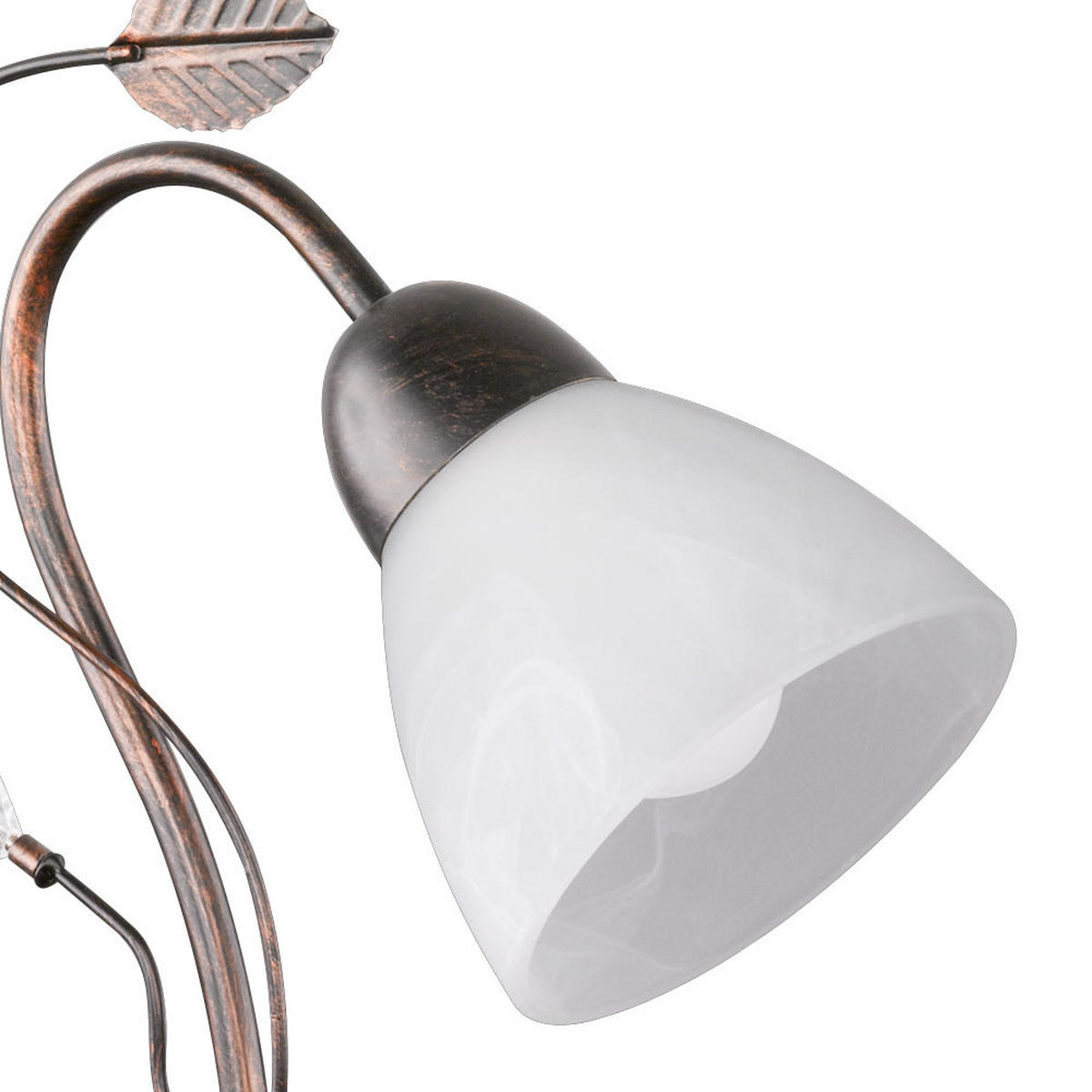 TISCHLEUCHTE TRADITIO Metall Braun Rostoptik - Braun, Glas (16/16/32cm)