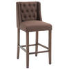 BARHOCKER Cassado, Gestell Antik-dunkel, Stoff Braun - Braun, Holz/Textil (56/100/51cm) - TPFLiving