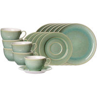 KAFFEESERVICE Borneo grün 18er Set - Grün, Keramik (1/1/1cm) - Ritzenhoff Breker